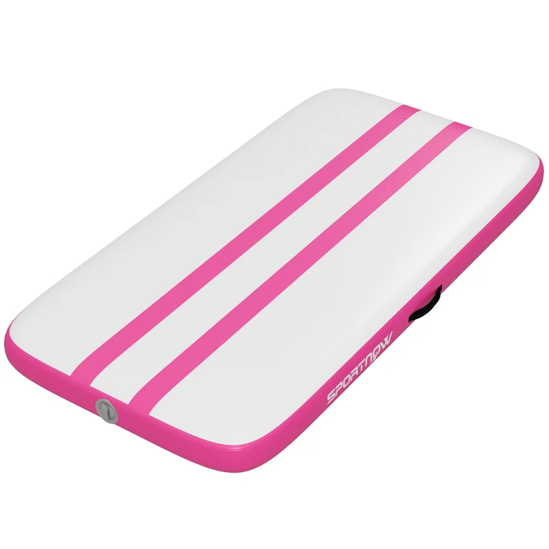 SPORTNOW Tapis gonflable de gymnastique 2,05 m avec pompe électrique et sac de transport