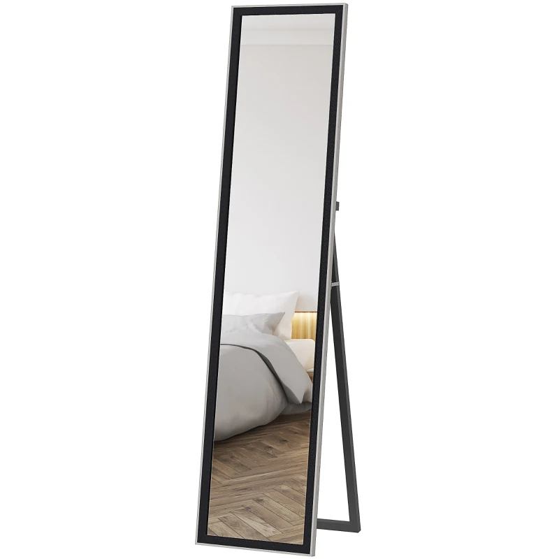 HOMCOM Glitter Frame Full-Length Mirror - Black