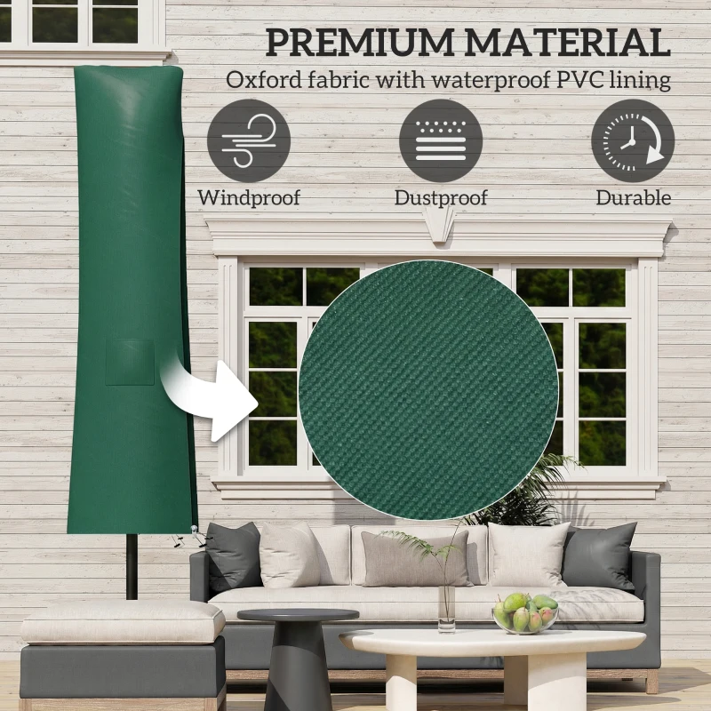 Outsunny Garden Parasol Cover, Waterproof Cantilever Banana Umbrella Protector, 240 x 48/70 cm for 3 m Cantilever Parasol