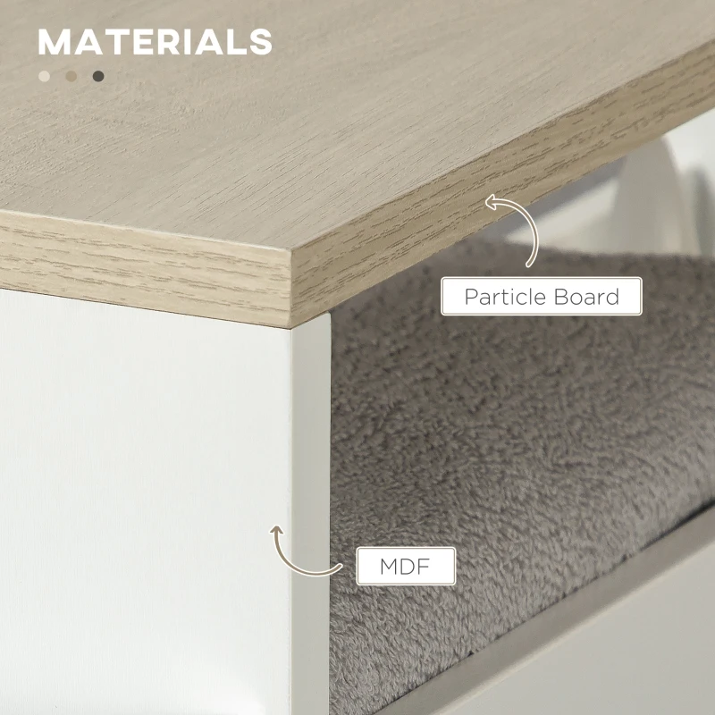 kleankin Storage Cart, 4-Tier Compact Storage Trolley on Wheels and Handle, 48W x 15D x 80H cm, White