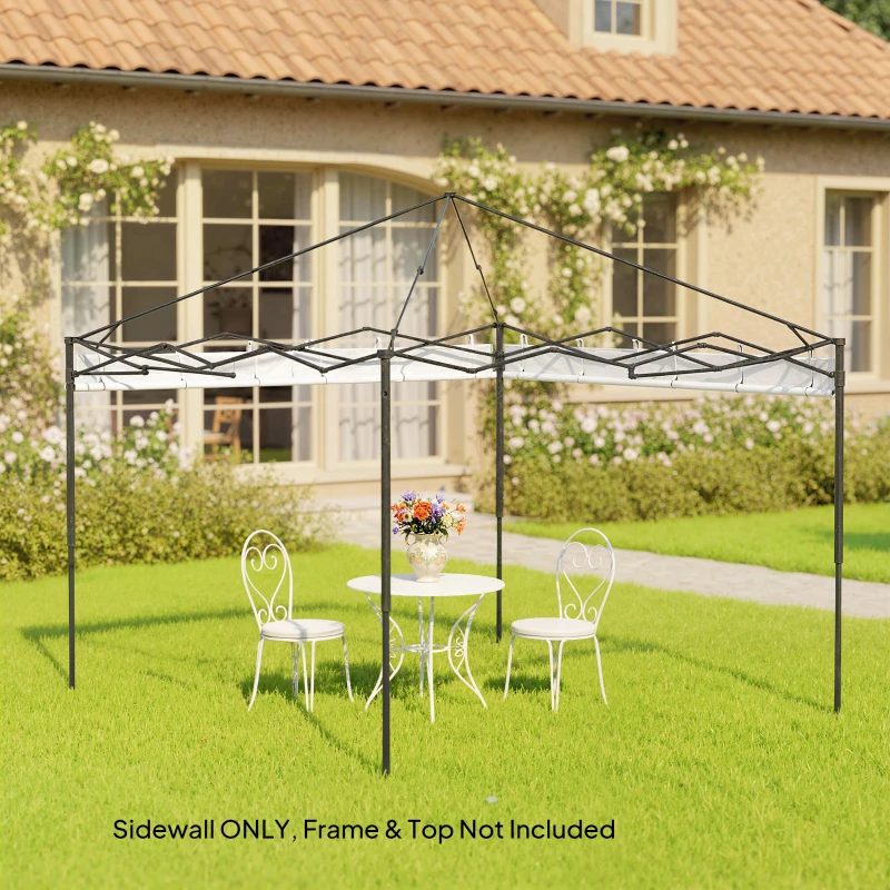 Outsunny Panneaux latéraux pour tonnelle panneaux de remplacement pour tonnelle 3 x 3 m ou 3 x 6 m, lot de 2, blanc