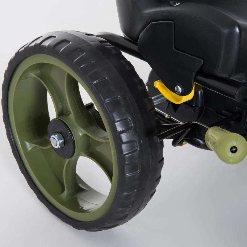 HOMCOM Pedal Go Kart, Kids Ride On Racer with EVA Tyres, Manual Clutch, Braking, Adjustable Seat for Age 3-6 Years, Green