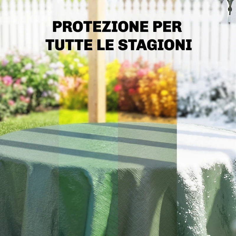 Outsunny Telone Impermeabile 6 x 4 m, PE Resistente agli Strappi 90 GSM