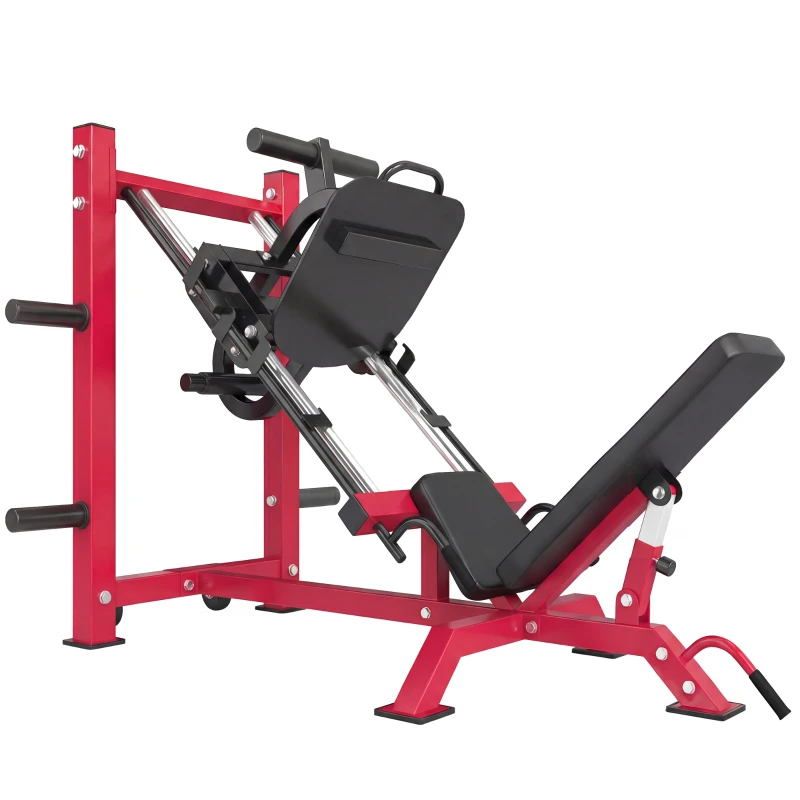 SPORTNOW Leg Press Machine con Ruote, Macchina Regolabile per Gambe e Squat
