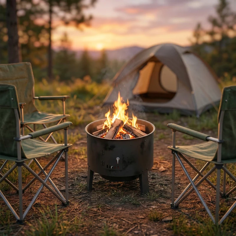 Outsunny 3-in-1 Vertical Charcoal Smoker with 2 Grill Grates, Built-in Thermometer, Adjustable Vent, 2 Doors