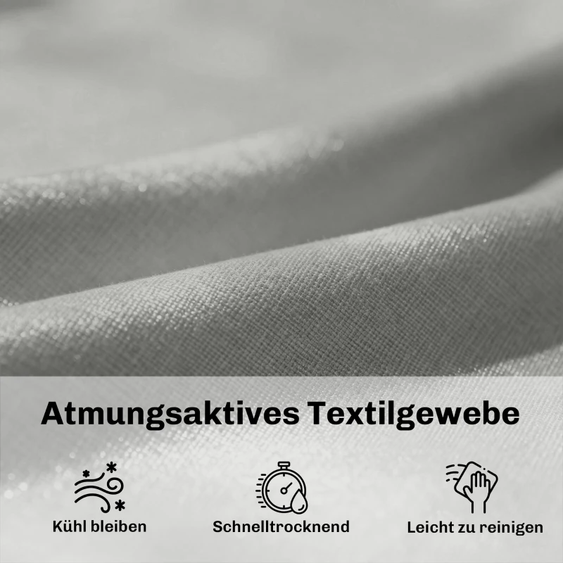 Outsunny Poly Rattan Sonnenliege S-förmige Gartenliege mit 5-fach verstellbare Rückenlehne Kopfstütze atmungsaktive UV-beständig