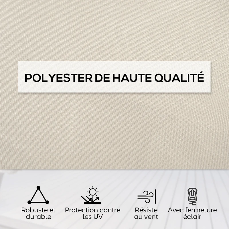 Outsunny 4 parois latérales pour pavillon de jardin tonnelle rigide 300 x 300 cm protéger de la pluie vent soleil beige