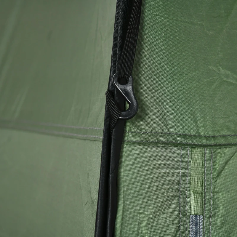 Outsunny Pop-up foldable camping shower tent with carry bag polyester dim. 126L x 124l x 198H cm - green