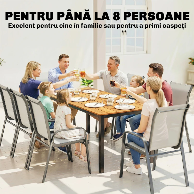 Outsunny masă mare terasă exterior