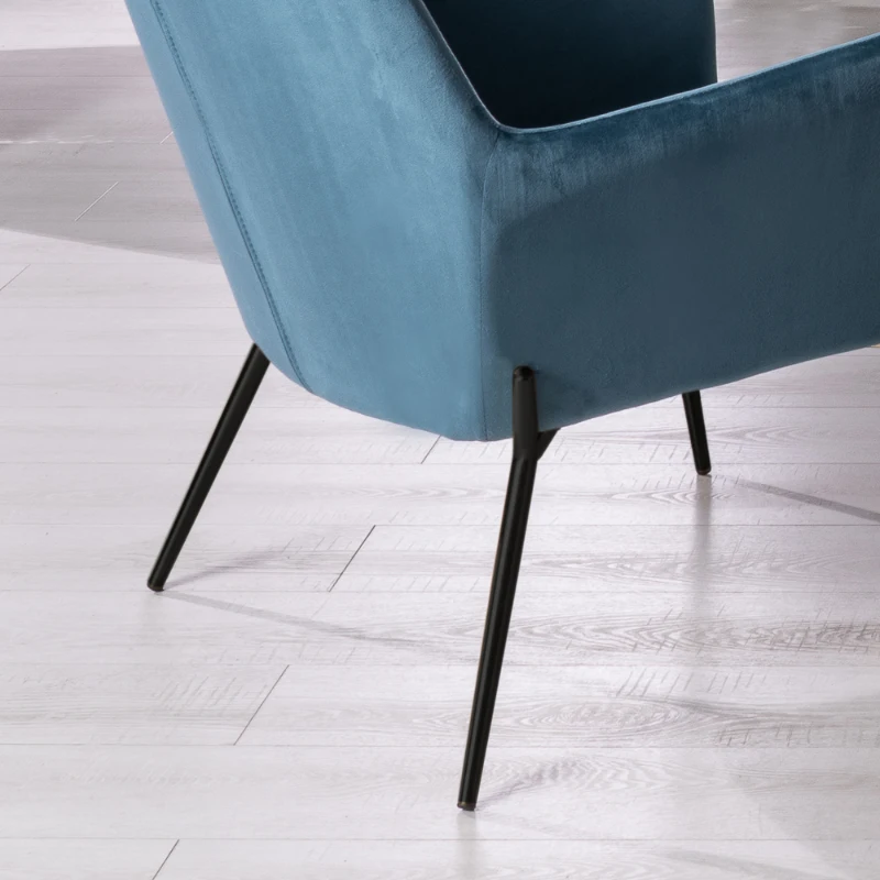 E-STYLO Poltrona moderna in velluto, ideale per arredare con eleganza soggiorni, salotti e zone living