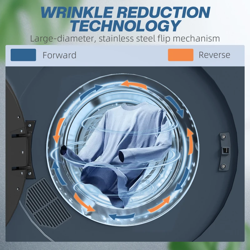 HOMCOM 5kg Compact 40-60℃  Tumble Dryer Blue