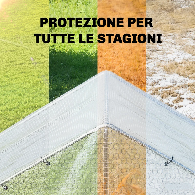Outsunny Telone Impermeabile 4x6m, Robusto PE 140GSM, Resistente agli Strappi