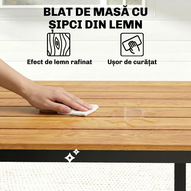 Outsunny masă mare terasă exterior