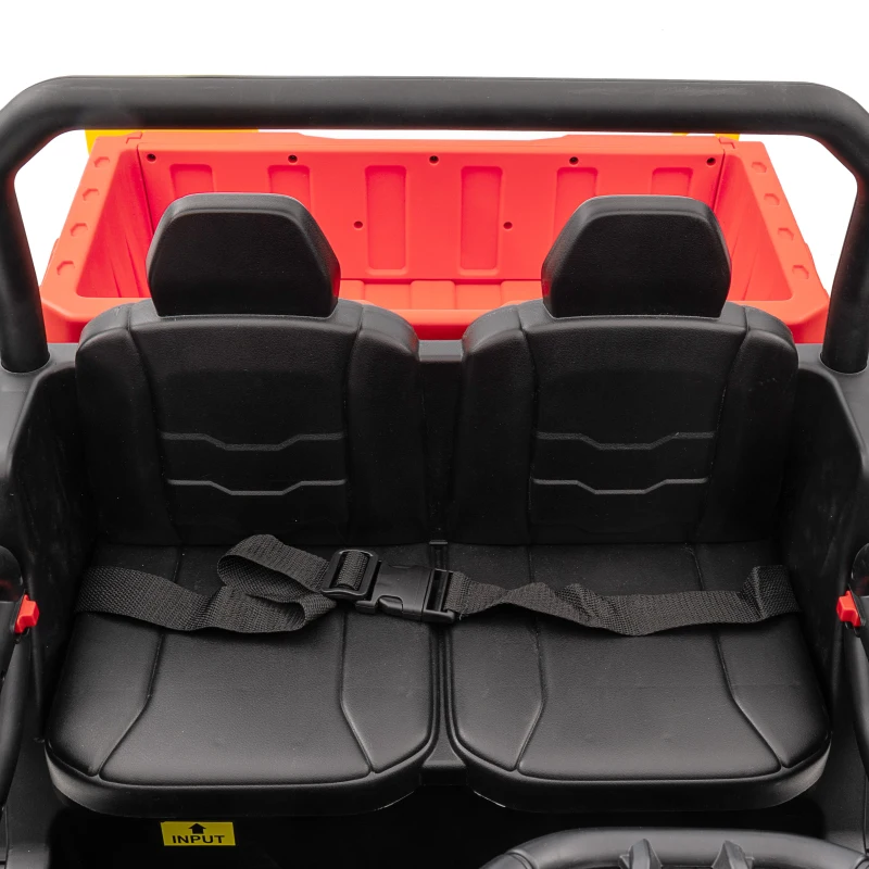 HOMCOM 12V 2 Seater Kids Electric Ride-On Car with Electric Bucket, Remote Control - Red