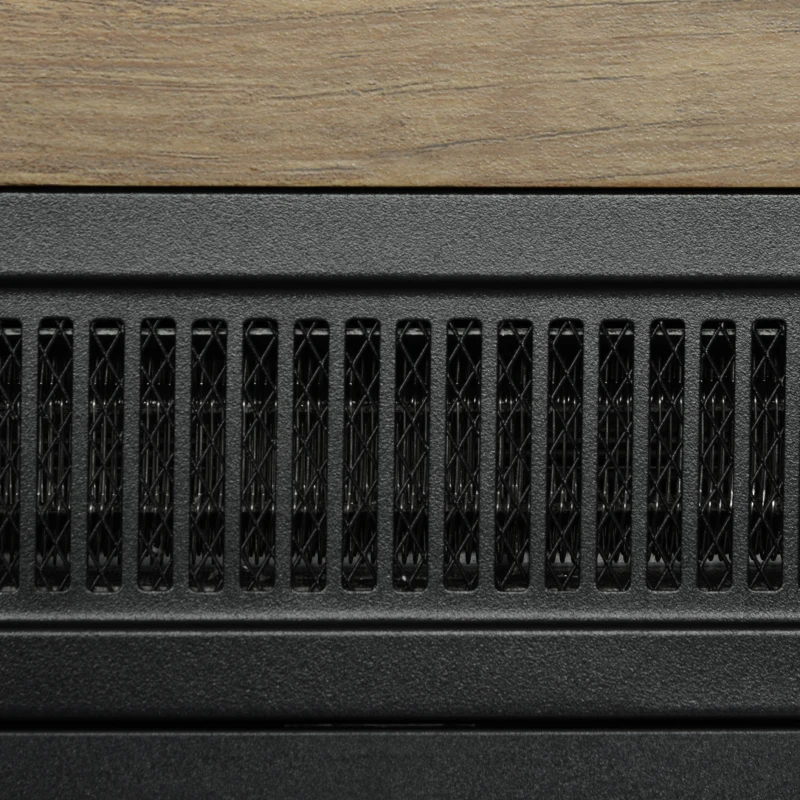 HOMCOM Lareira Elétrica 1800W Lareira Decorativa com Efeito de Chama Realista Temporizador para Ambientes de 30 m² 96,5x22x81,7 cm Efeito Madeira