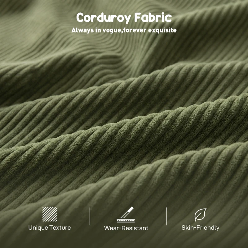 HOMCOM Accent Chair with Spring, Modern Industrial Armchair with Metal Legs for Livingroom Dark Green