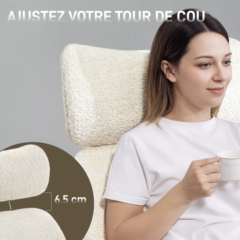 HOMCOM Chaise bureau ergonomique, fauteuil de bureau pivotant, hauteur réglable, appui-tête réglable, fonction bascule, gris