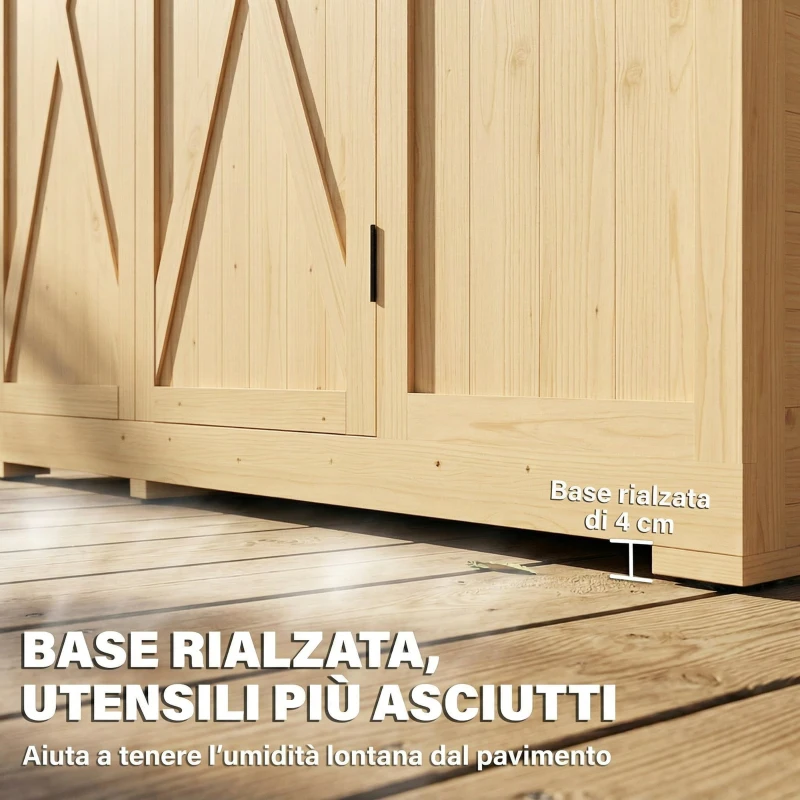 Outsunny Capanno da Giardino Walk-in con Pavimento e 4 Finestre