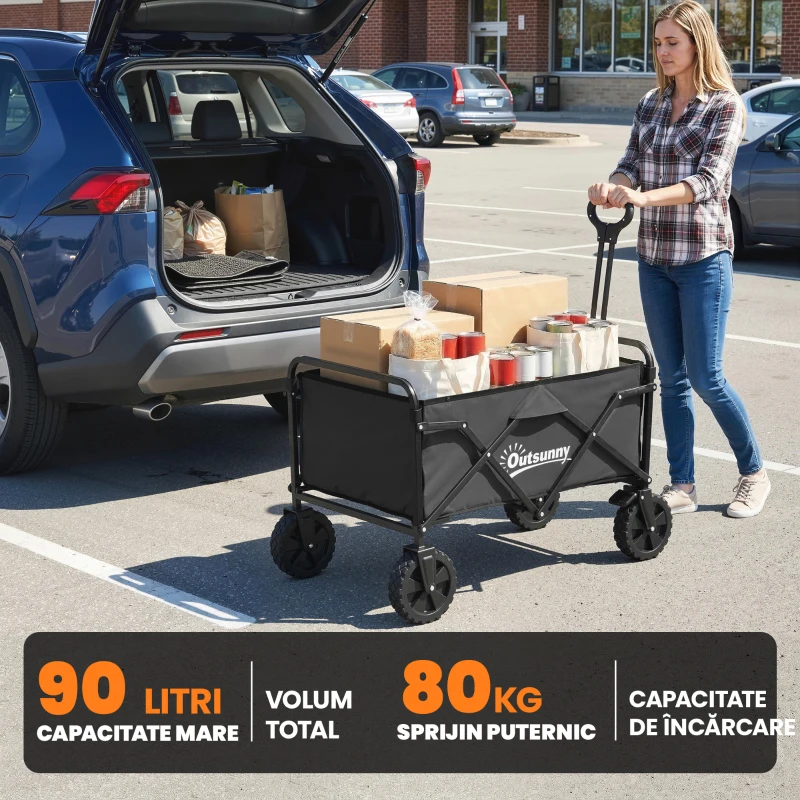 Outsunny cărucior multifuncțional