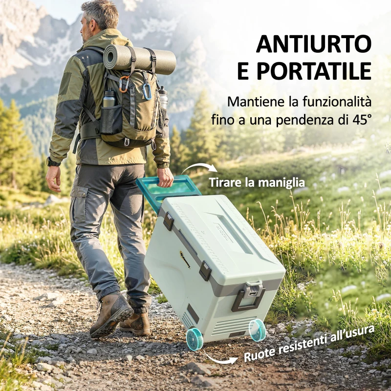 Outsunny Frigorifero Portatile 42.5L a Compressore con Controllo App, -20℃ a 20℃