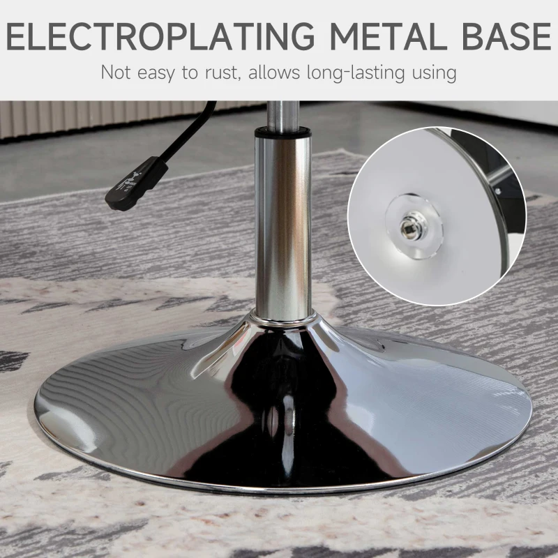 HOMCOM Swivel Accent Chair, Linen Fabric Tub Vanity Chair, Modern Armchair with Adjustable Height and Lumbar Support for Living Room Bedroom Salon Make up Room Dressing Table, Dark Grey