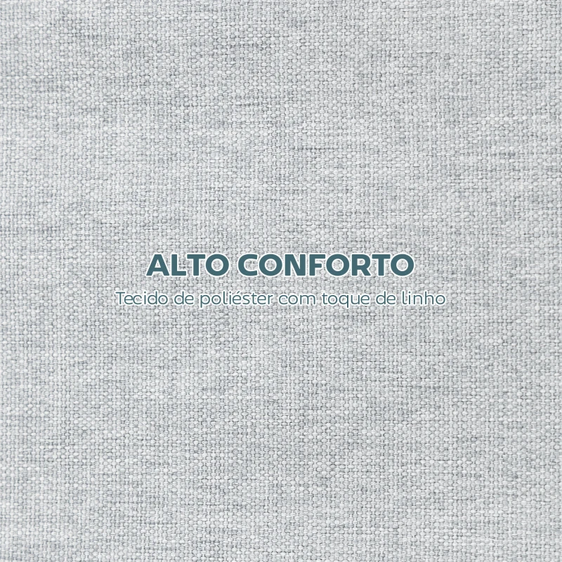 HOMCOM Banco de Armazenamento Estofado em Linho com Tampa Abatível e Pés de Madeira 120x45x54 cm Cinza Claro