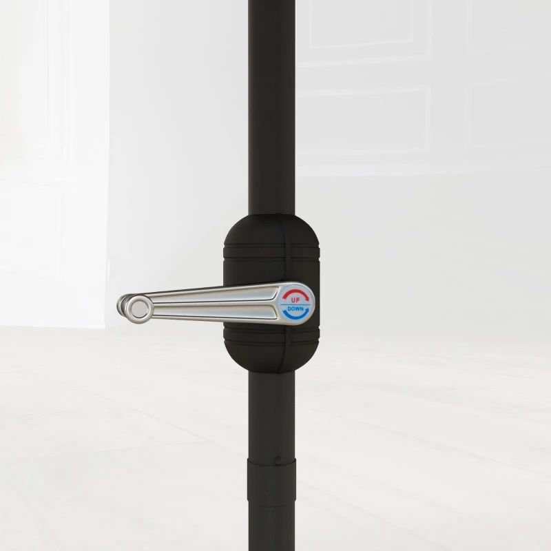 Outsunny Sombrilla Doble 4,5x2,7 m Sombrilla Terraza Exterior con Manivela Manual Resistente al Agua y Protección UV30+ Crema