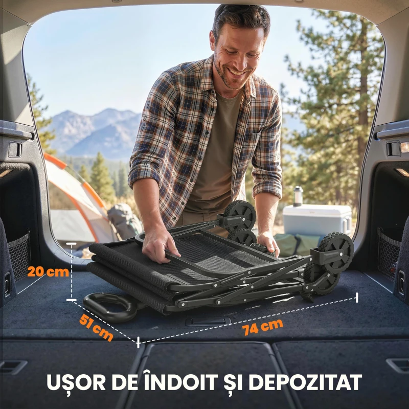 Outsunny cărucior multifuncțional