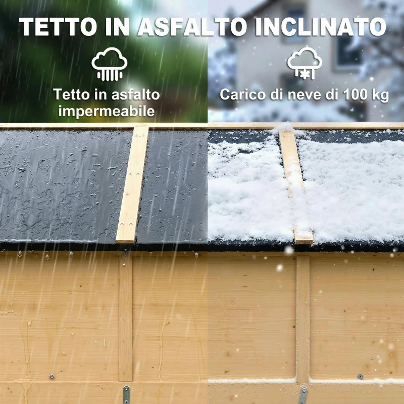 Outsunny Capanno da Giardino Walk-in con Pavimento e 4 Finestre