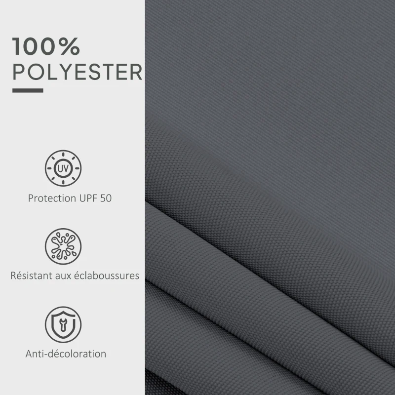 Outsunny Toile de Rechange Store Banne avec Lambrequin, Déperlante, Toile de Remplacement pour Store, Compatible 4 x 3 m, Gris