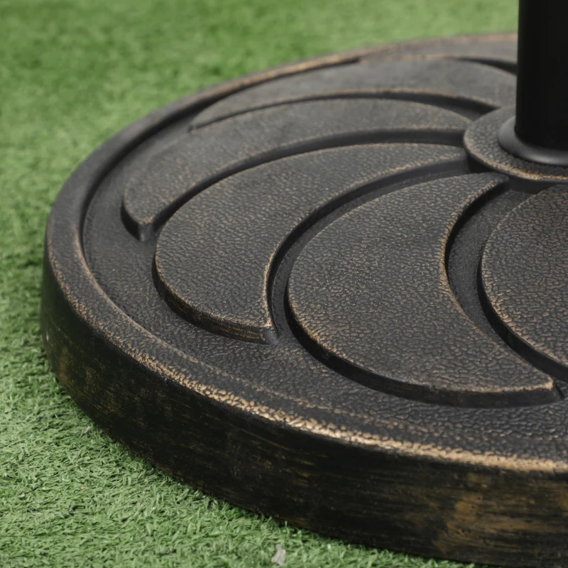 Outsunny Stojak na parasol, trwały, Ø53 x 33W cm, Czarny