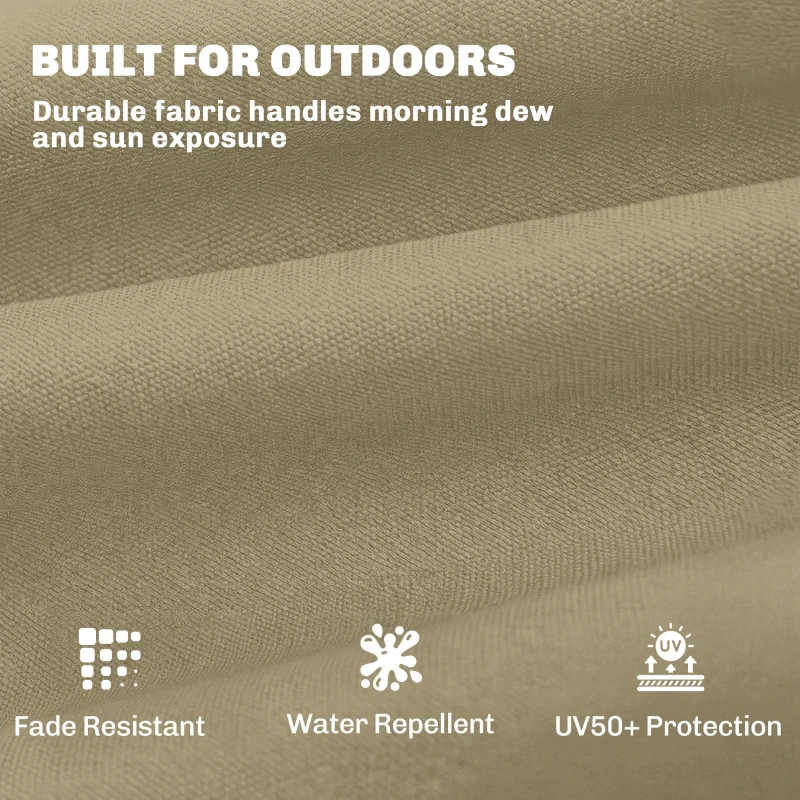 Outsunny Sun Lounger Cushion, Memory Foam Patio Chair Cushion with Ties, Outdoor Seat Pad Fits 190 x 60 cm Lounger, Sand