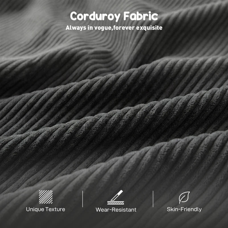 HOMCOM Accent Chair with Pocket Spring, Modern Industrial Armchair with Metal Legs for Livingroom Dark Grey