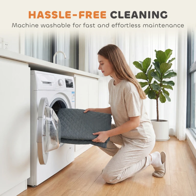 PawHut Waterproof Sofa Cover 3 Seater, Soft Couch Cover for Dogs Cats Pets, Non Slip Sofa Slipcoevr with Elastic Straps