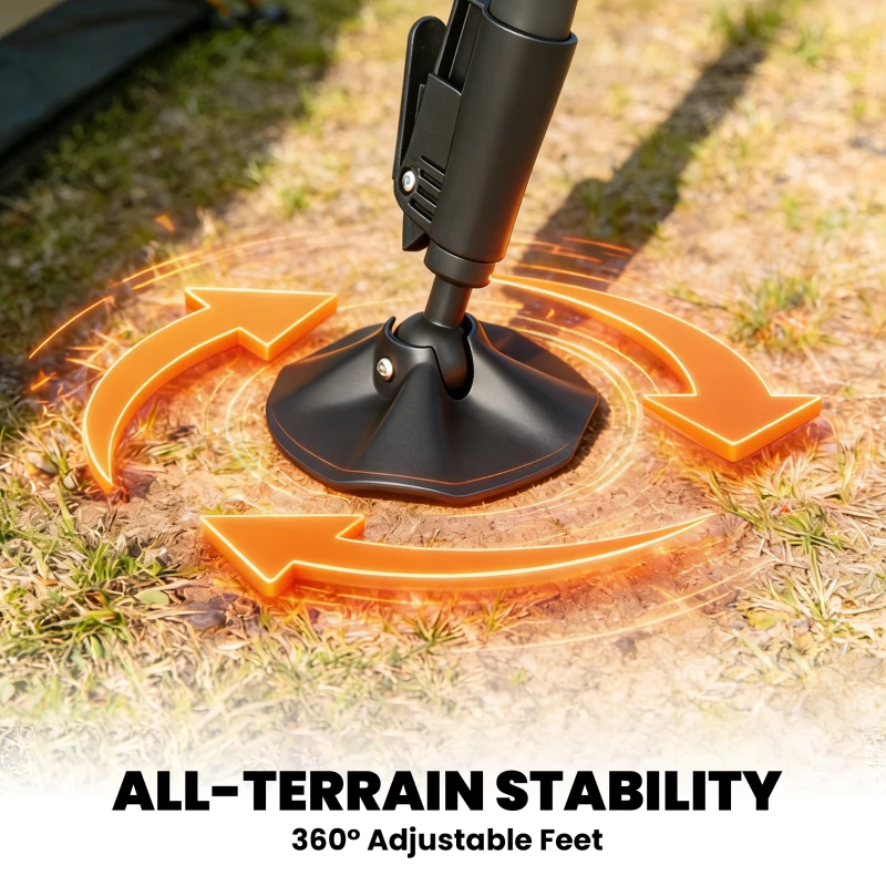 Outsunny Camping Chair Padded Reclining Folding Chair with Wide Armrests for Adults Camouflage