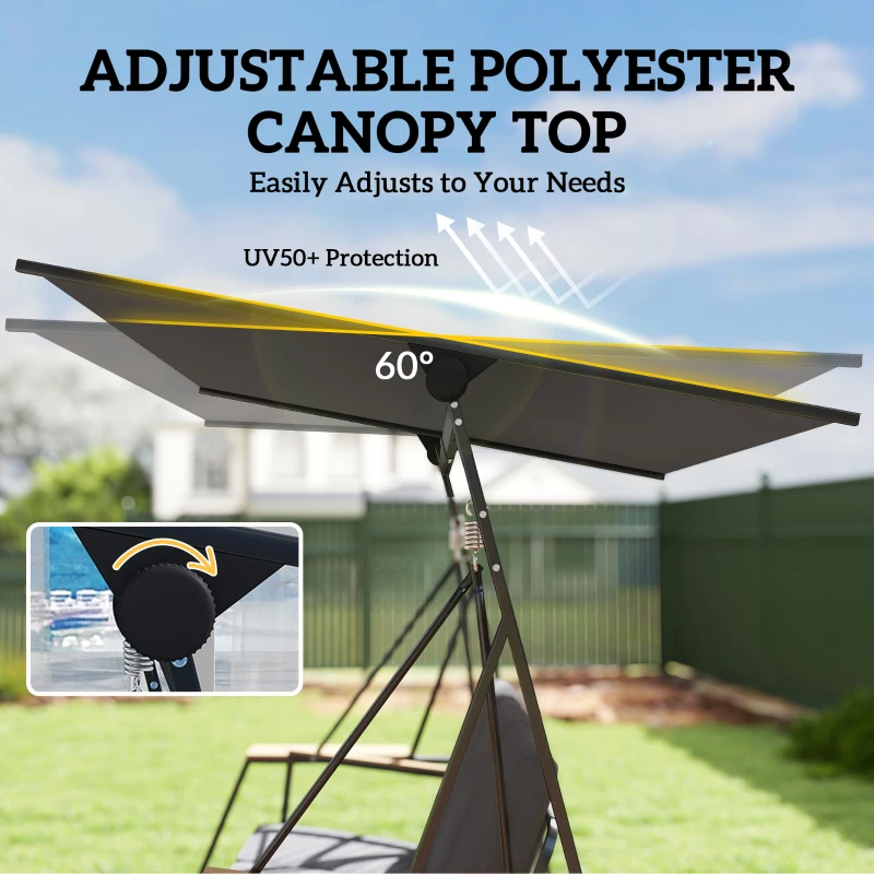 Outsunny gartenschaukel schaukelbank terrassenschaukel