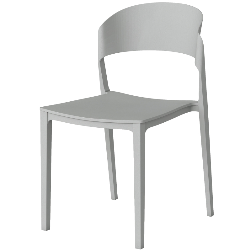 Outsunny Set 4 Sedie Giardino Outsunny, Impilabili, Struttura pp Adatte per Tutte le Stagioni