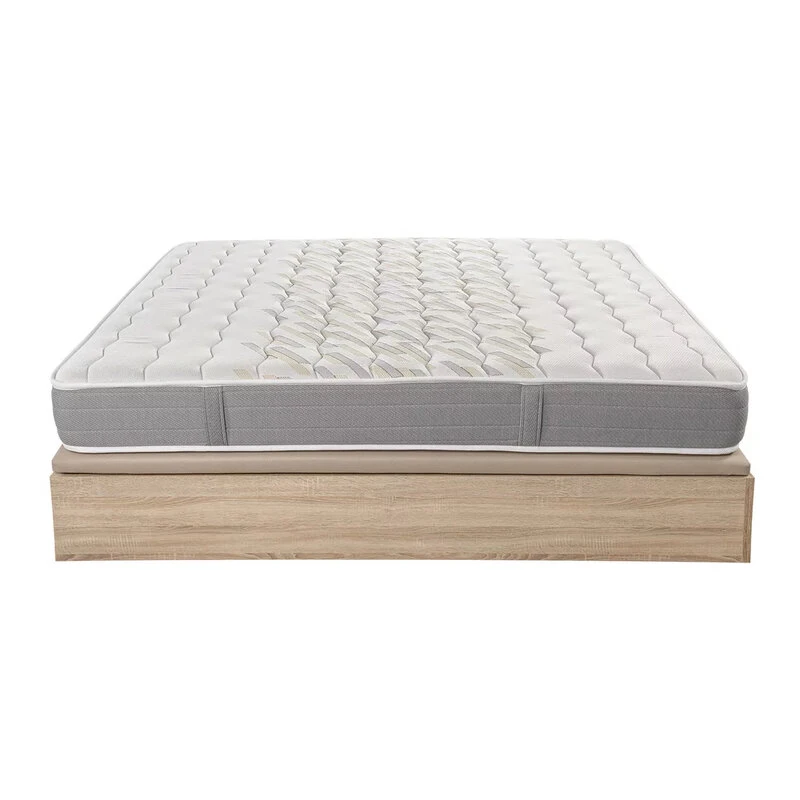 Pack colchón HR viscoelástico de 24 cm + canapé abatible natural con gran capacidad – 90x190cm