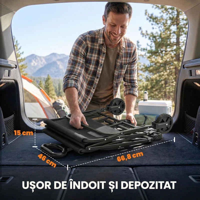 Outsunny bicicletă căruț pentru transport