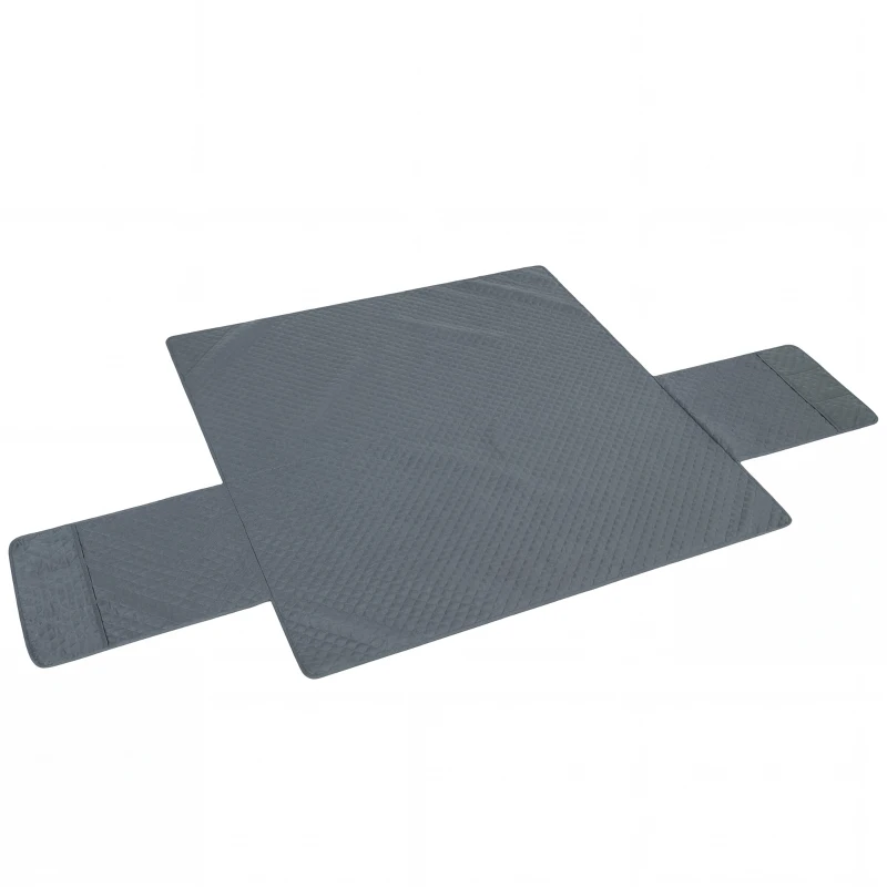 PawHut Housse de Canapé Protecteur de Meubles 3 Places Imperméable Anti-glisse avec Poches de Rangement Gris