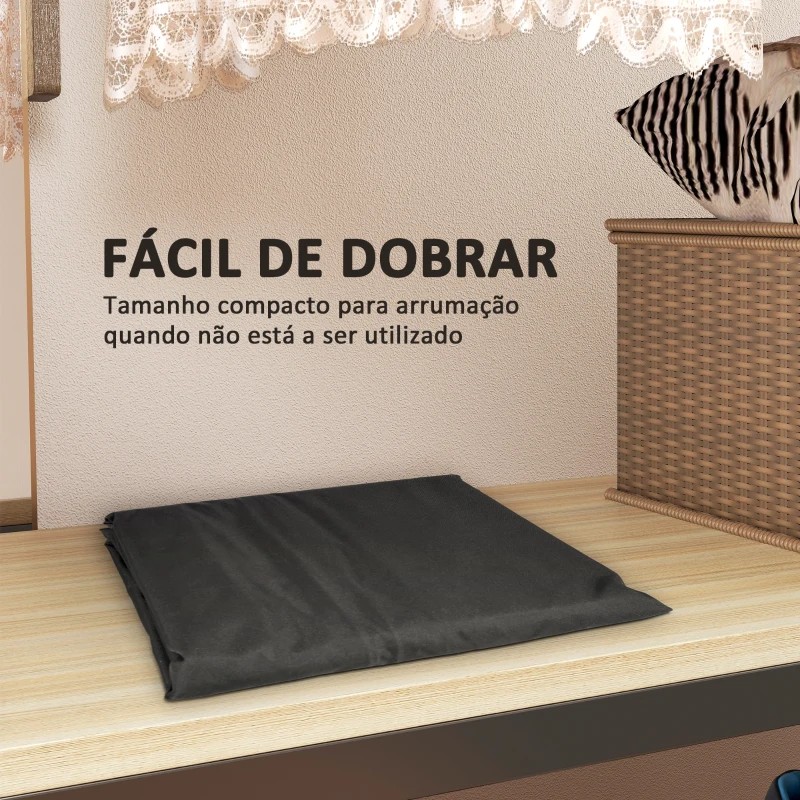 Outsunny Bolsa de Armazenamento para Almofadas de Jardim Impermeável Bolsa de Arrumação para Árvore de Natal 175x55x75 cm Preto