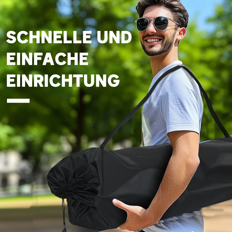 Outsunny Faltstuhl faltbar 2 Sitzer Campingstuhl mit Getränkehalter Tragetasche bis 250kg belastbar Grün