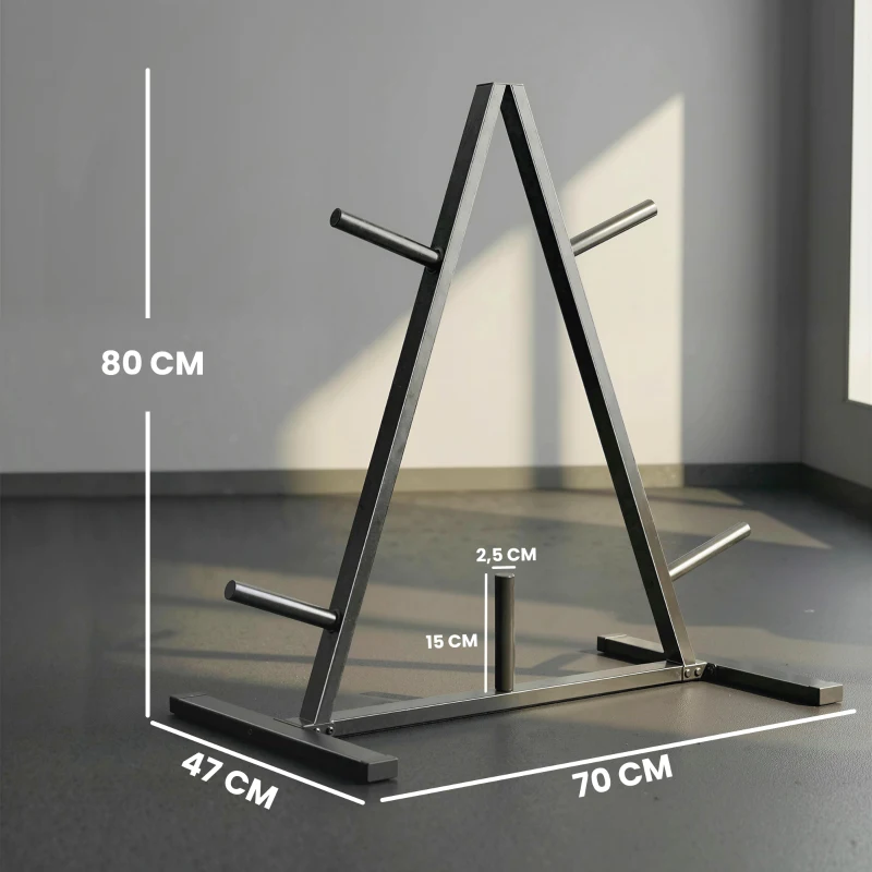 SPORTNOW Gewichtsstandaard voor 2,5 cm gewichtsschijven, 200 kg capaciteit, gewichtsstandaard