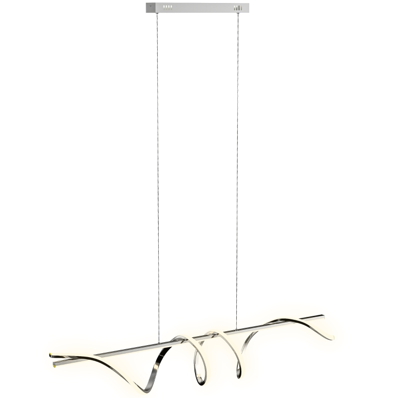 HOMCOM Pendant Light with 3 Colour Temperatures - Silver Tone