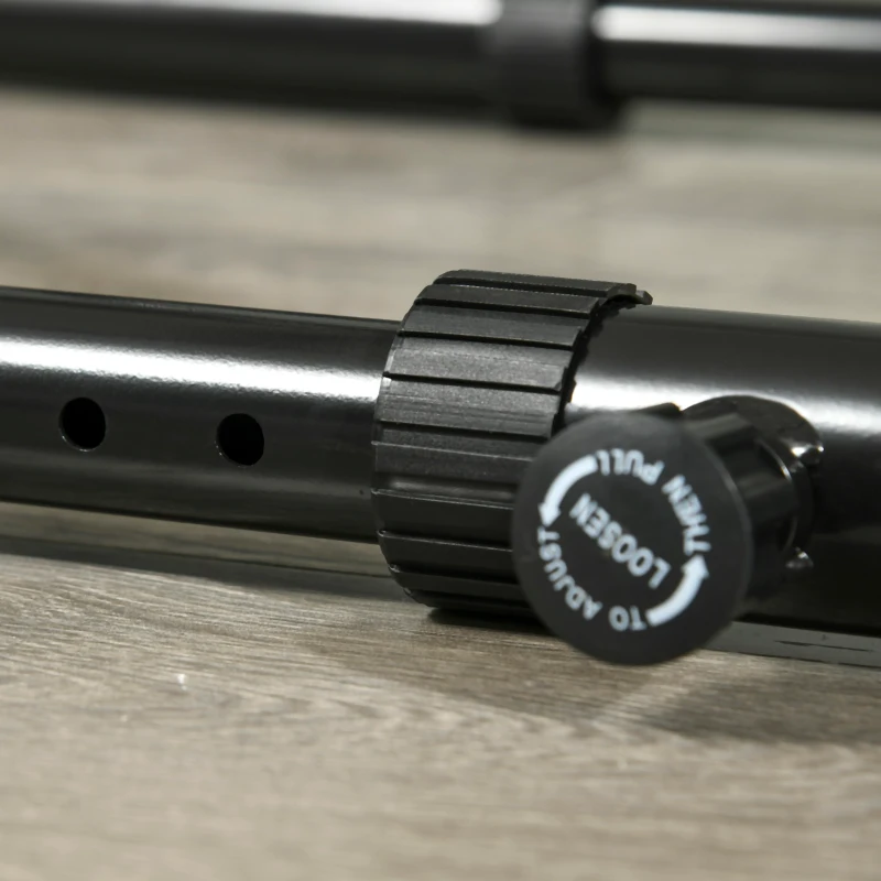 SPORTNOW Dips Barre Parallèle Station de Musculation en Acier, Hauteur et Espacement Réglables, 90-102x65x80-90cm, Noir