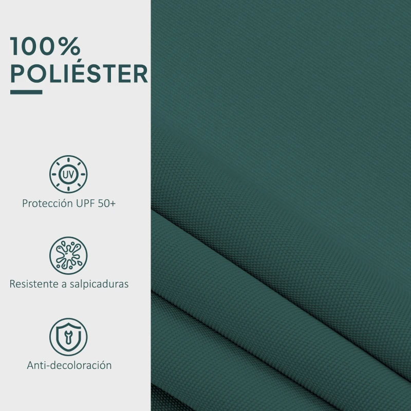 Outsunny Techo de Repuesto para Toldo 282x250 cm con Protección UV 50+ Impermeable para Patio Terraza Jardín Verde