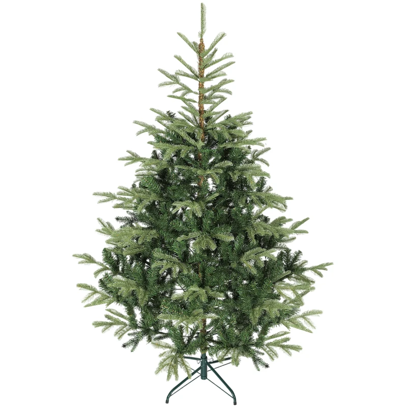 HOMCOM Árvore de Natal Artificial 180 cm com 772 Ramos Densos e Suporte Metálico Dobrável para Interior Verde