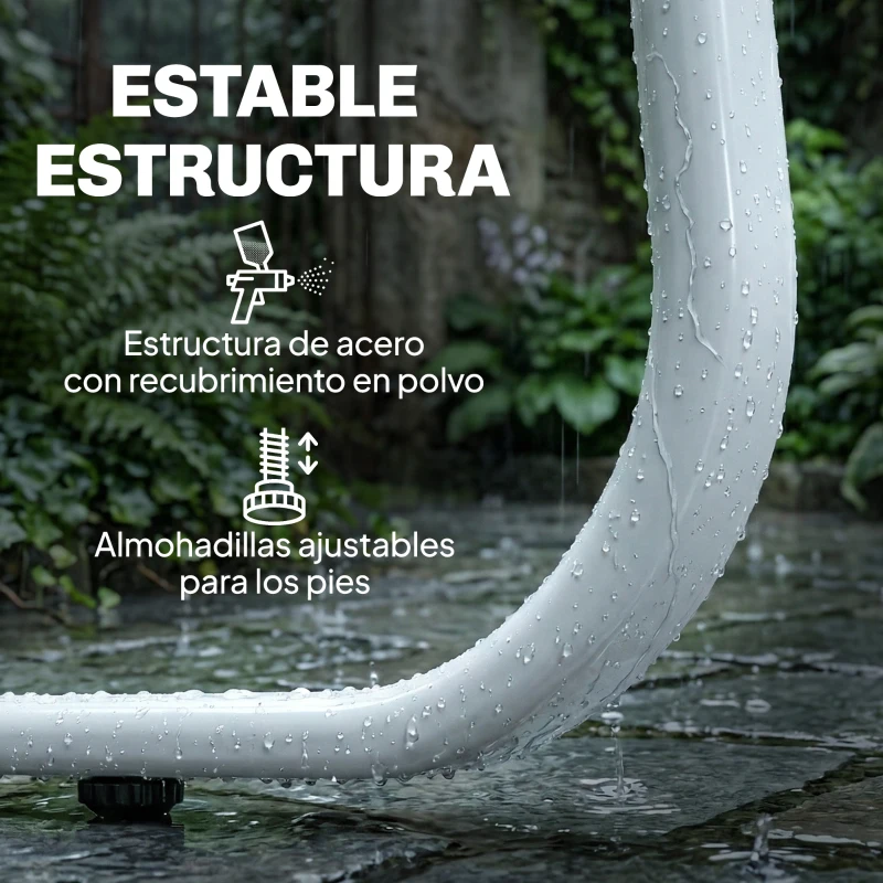 Outsunny Conjunto Jardín Exterior de 4 Piezas con Sofá de 2 Plazas 2 Sillones Mesa de Vidrio Templado Tela Textilene Caqui