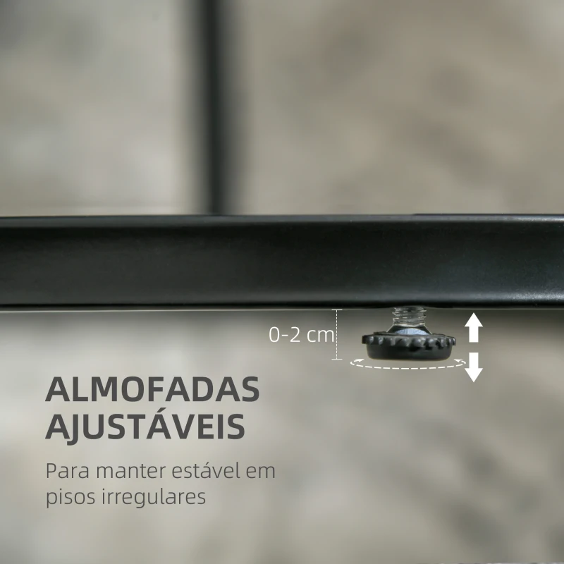 HOMCOM Conjunto de 2 Mesas de Centro Mesas Auxiliares Tampo com Efeito Mármore Estrutura em Aço Preto