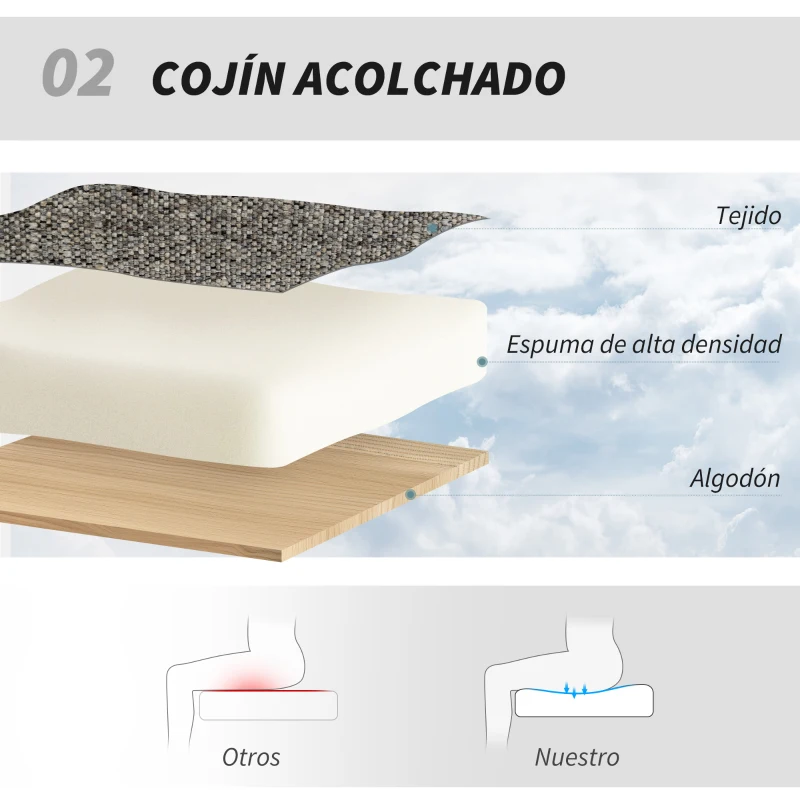 HOMCOM Butaca de Salón Giratoria Moderna Tapizada en Chenilla y Cuero PU con Asiento Ancho Base de Cruz Sillón Relax Gris